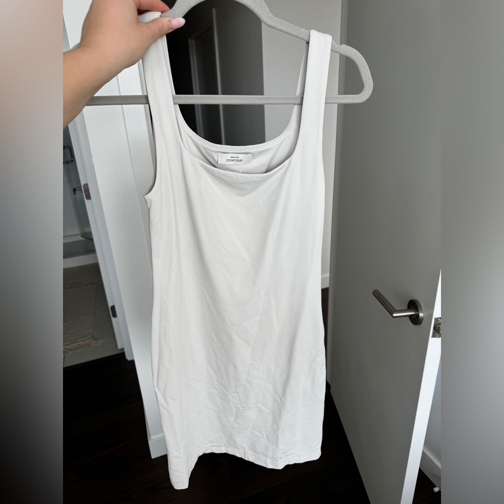 Babaton Contour Mini Dress - Matte Pearl